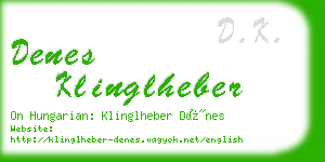 denes klinglheber business card